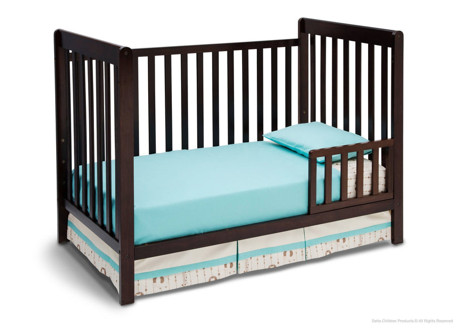 Delta Children Dark Chocolate (207) Waves 3-in-1-Crib, Toddler Bed Conversion e3e 15-Waves 3-in-1-Crib
