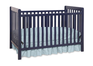 Delta Children Navy (404) Waves 3-in-1-Crib, side view f2f 5-Waves 3-in-1-Crib