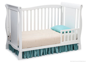 Delta Children White (100) Brookside 4-in-1 Crib, Toddler Bed Conversion a3a 5-Brookside 4-in-1 Convertible Crib