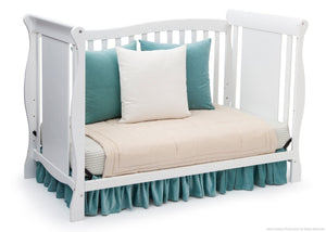 Delta Children White (100) Brookside 4-in-1 Crib, Day Bed Conversion a4a 6-Brookside 4-in-1 Convertible Crib