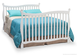 Delta Children White (100) Brookside 4-in-1 Crib, Full-Size Bed Conversion a5a 7-Brookside 4-in-1 Convertible Crib