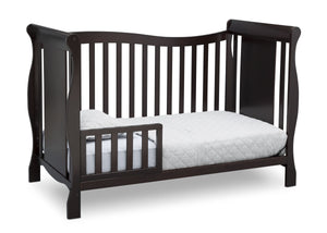 Delta Children Dark Chocolate (207) Brookside 4-in-1 Crib, Toddler Bed Conversion b4b 12-Brookside 4-in-1 Convertible Crib