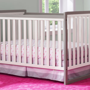 Delta Children White / Grey (066) Urban Classic 3-in-1 Crib, Room Shot a0a 16-Urban Classic 3-in-1 Crib