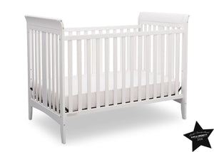 Delta Children White (100) Parkside 3-in-1-Crib, With Seal a7a 7-Parkside 3-in-1-Crib