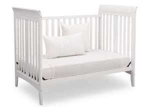 Delta Children White (100) Parkside 3-in-1-Crib, Day Bed Conversion a6a 6-Parkside 3-in-1-Crib