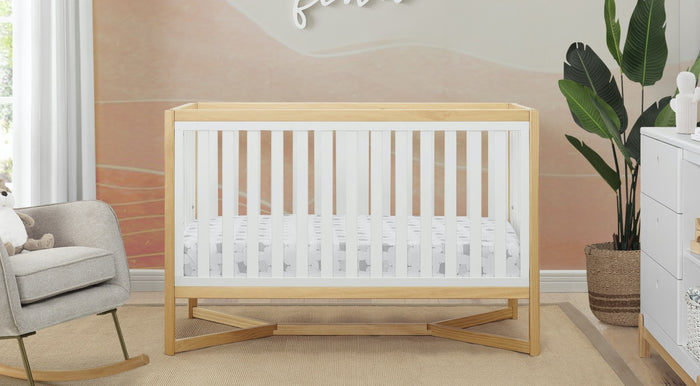 Tribeca 4-in-1 Nursery Set Bianca White w Natural 3-Tribeca Collection