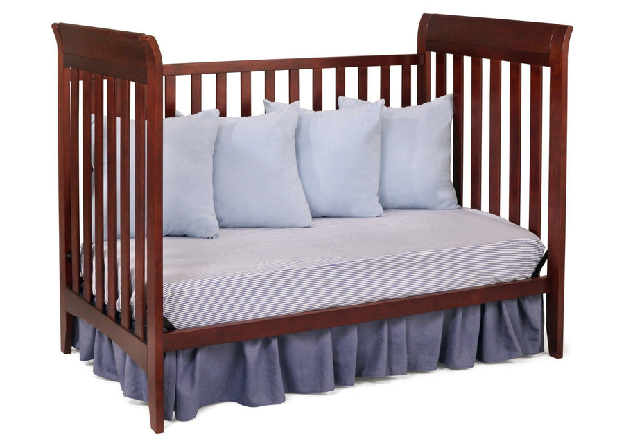 Delta Children Black Cherry Espresso (607) Bayside 3-in-1 Crib Daybed Conversion a4a 4-Bayside 3-in-1 Crib