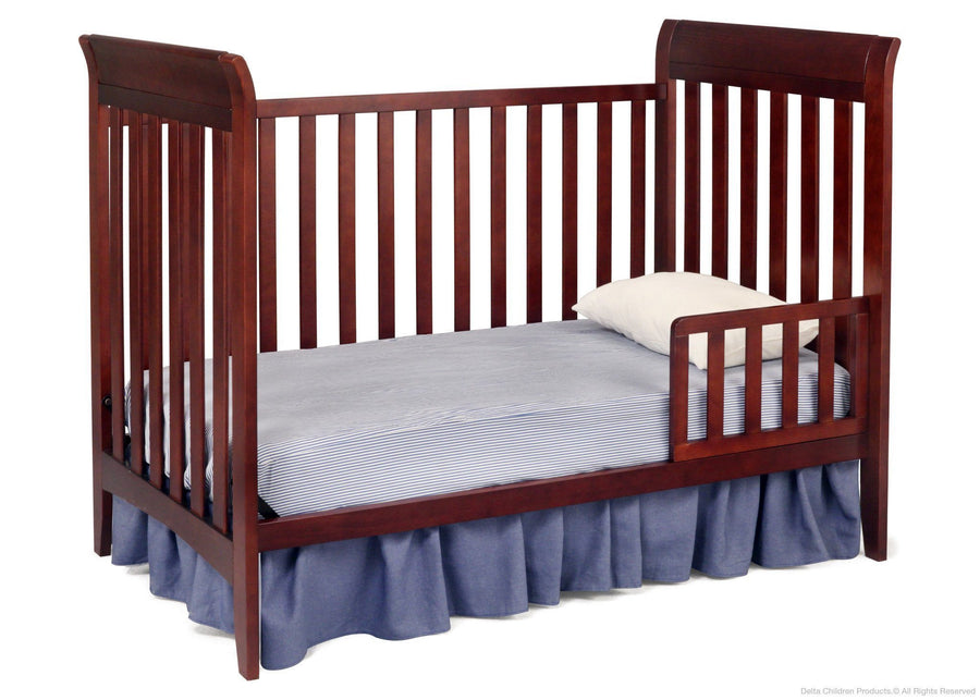 Delta Children Black Cherry Espresso (607) Bayside 3-in-1 Crib Toddler Bed Conversion a3a 3-Bayside 3-in-1 Crib