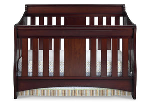 Delta Children Black Cherry Espresso (607) Oberon 4-in-1 Crib, Crib Conversion a1a 2-Oberon 4-in-1 Crib