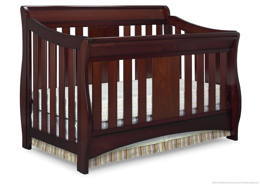 Delta Children Black Cherry Espresso (607) Oberon 4-in-1 Crib, Crib Conversion a2a 1-Oberon 4-in-1 Crib