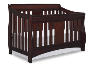Delta Children Black Cherry Espresso (607) Oberon 4-in-1 Crib, Crib Conversion 6-Oberon 4-in-1 Crib