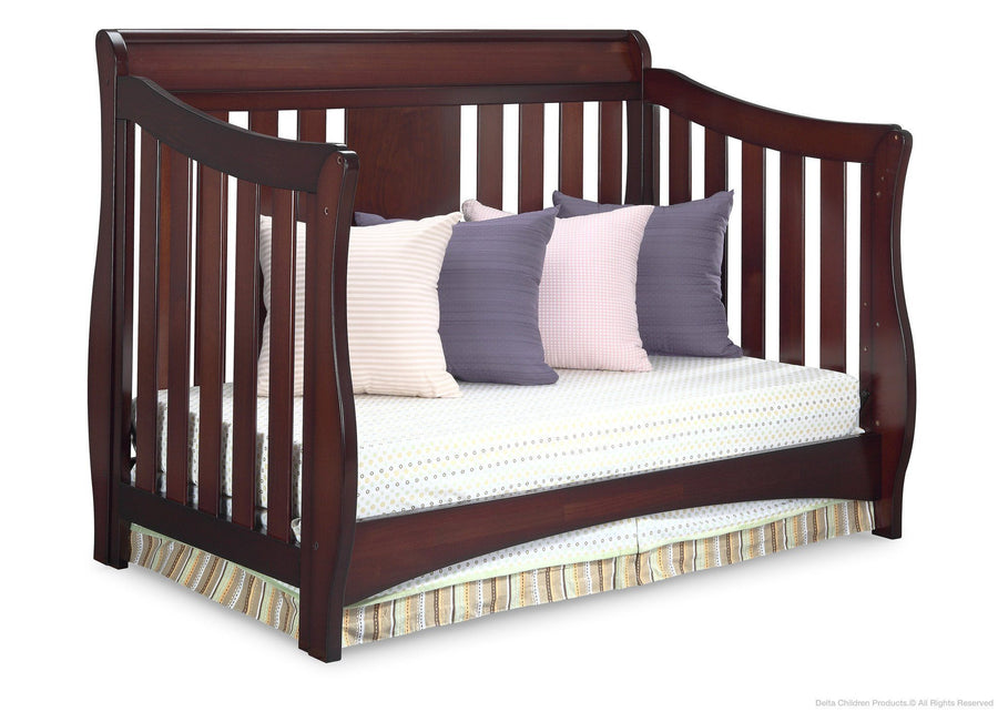 Delta Children Black Cherry Espresso (607) Oberon 4-in-1 Crib, Day Bed Conversion a4a 4-Oberon 4-in-1 Crib