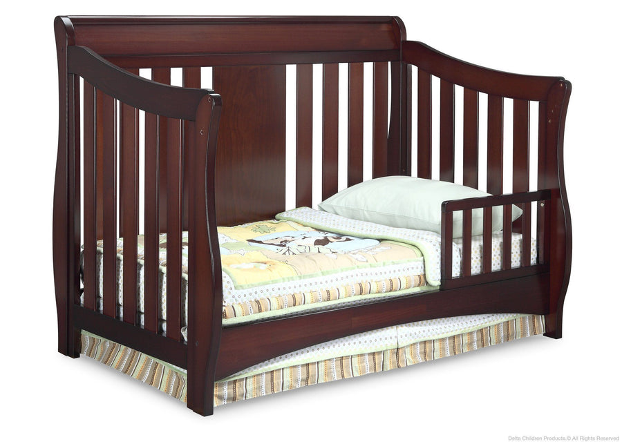 Delta Children Black Cherry Espresso (607) Oberon 4-in-1 Crib, Toddler Bed Conversion a3a 3-Oberon 4-in-1 Crib