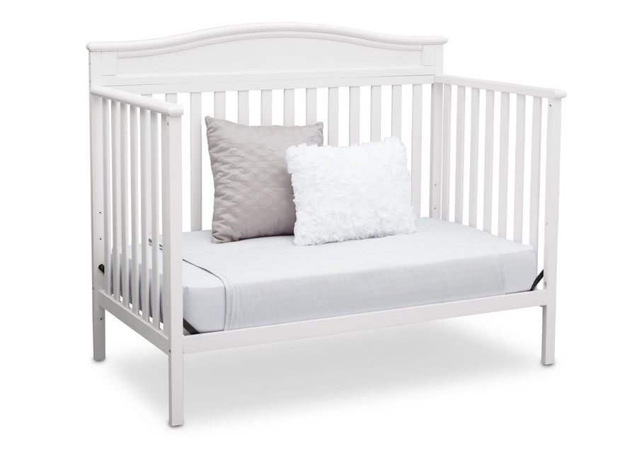 Delta Children White (100) Larkin 4-in-1 Crib, Day Bed Conversion a6a 5-Larkin 4-in-1 Crib