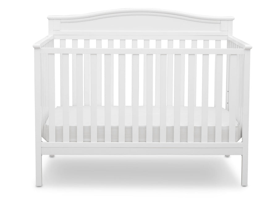 Delta Children White (100) Larkin 4-in-1 Crib, Front View a3a 3-Larkin 4-in-1 Crib