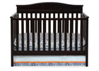 Delta Children Dark Chocolate (207) Larkin 4-in-1 Crib, Front View b1b 7-Larkin 4-in-1 Crib