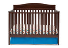 Delta Children Black Cherry Espresso (607) Larkin 4-in-1 Crib, Front View d1d 15-Larkin 4-in-1 Crib