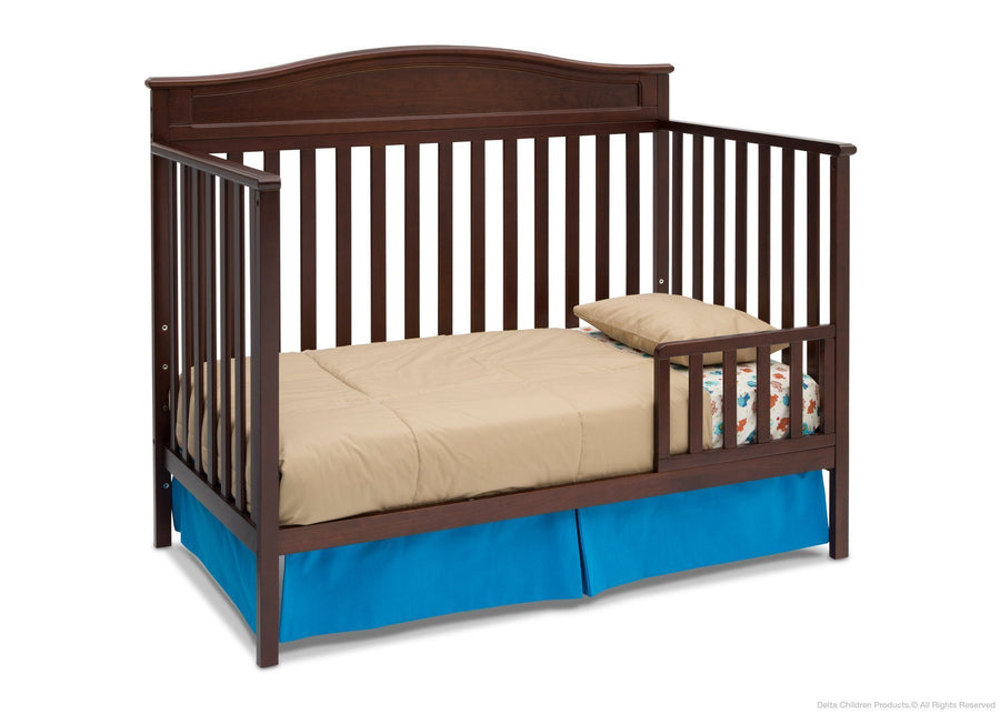 Delta Children Black Cherry Espresso (607) Larkin 4-in-1 Crib, Toddler Bed Conversion d3d 16-Larkin 4-in-1 Crib