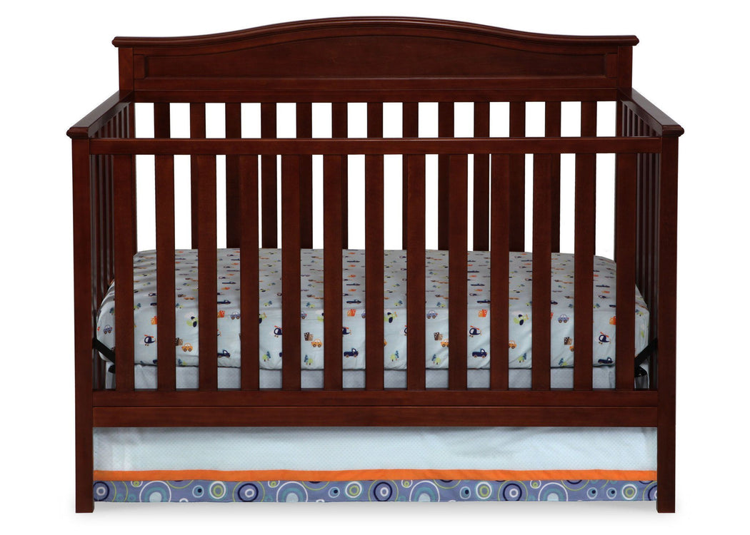 Delta Children Merlot (615) Larkin 4-in-1 Crib, Front View c1c