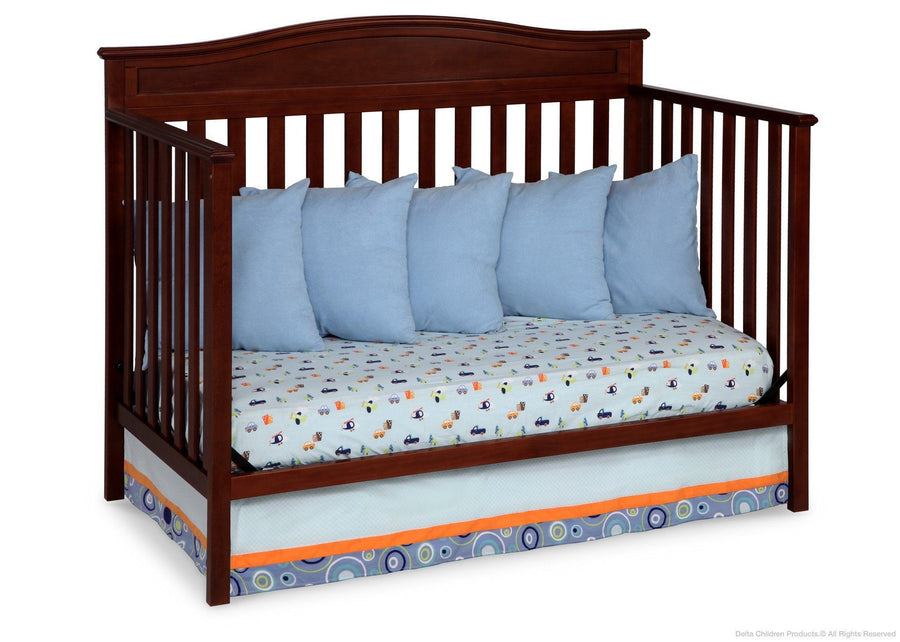 Delta Children Merlot (615) Larkin 4-in-1 Crib, Day Bed Conversion c5c 13-Larkin 4-in-1 Crib