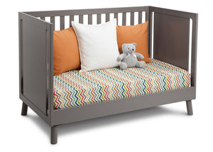 Delta Children Classic Grey (028) Manhattan 3-in-1 Crib, Day Bed Conversion a5a 6-Manhattan 3-in-1 Crib