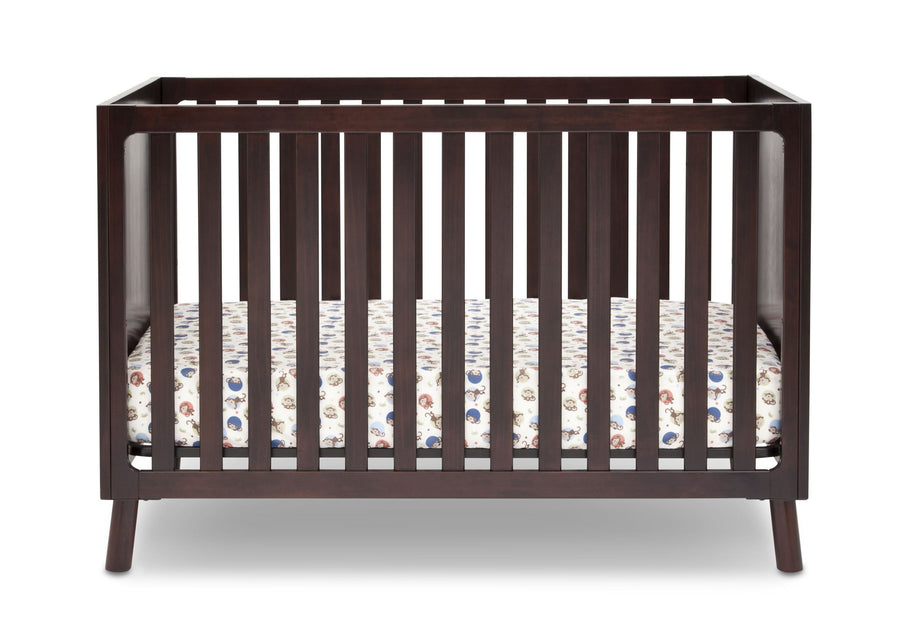 Delta Children Dark Chocolate (207) Manhattan 3-in-1 Crib, front view, b1b 7-Manhattan 3-in-1 Crib