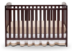 Delta Children Dark Chocolate (207) Capri 3-in-1-Crib (6922), Front View, d3d 22-Capri 3-in-1-Crib