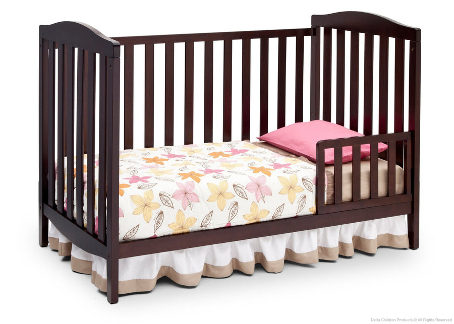 Delta Children Dark Chocolate (207) Capri 3-in-1-Crib (6922), Toddler Bed, d5d 7-Capri 3-in-1-Crib