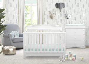 White (100) 1-Sutton 4-in-1 Convertible Crib