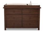 Serta Rustic Oak (229) Northbrook 6 Drawer Dresser, Front View with Props 1 b3b 10-Northbrook 6 Drawer Dresser