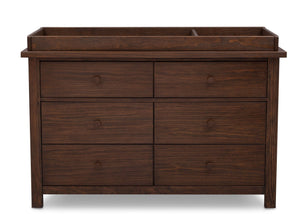 Serta Rustic Oak (229) Northbrook 6 Drawer Dresser, Front View with Top 13-Northbrook 6 Drawer Dresser