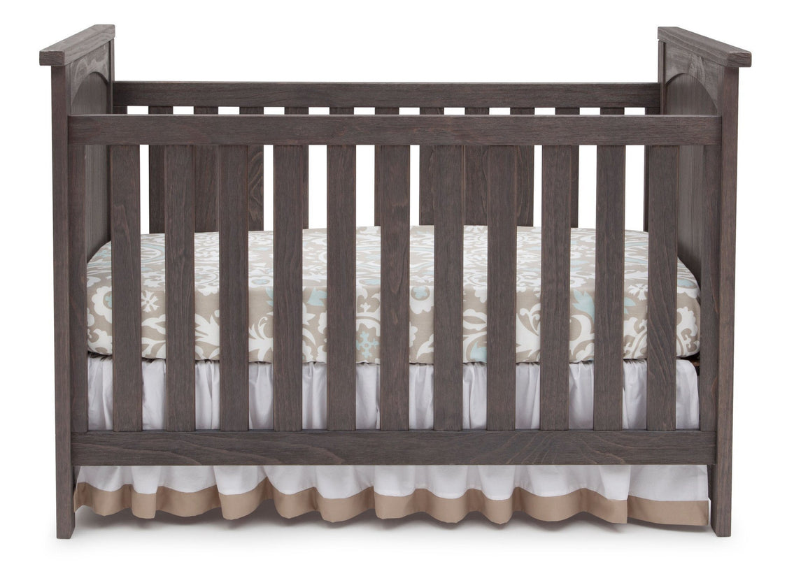 Serta Rustic Grey (084) Northbrook 3-in-1 Crib, Crib Conversion with Front View a2a