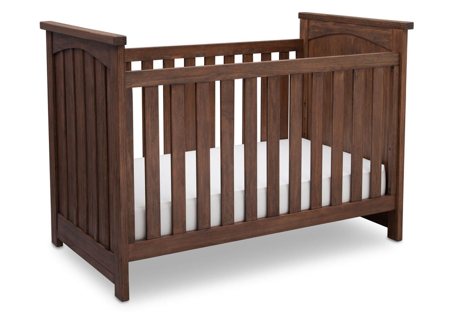 Serta Rustic Oak (229) Northbrook 3-in-1 Crib, Crib Conversion with Side View b3b 3-Northbrook 3-in-1 Crib