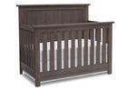 Serta Rustic Grey (084) Northbrook 4-in-1 Crib, Side View with Crib Conversion a2a 2-Northbrook 4-in-1 Crib