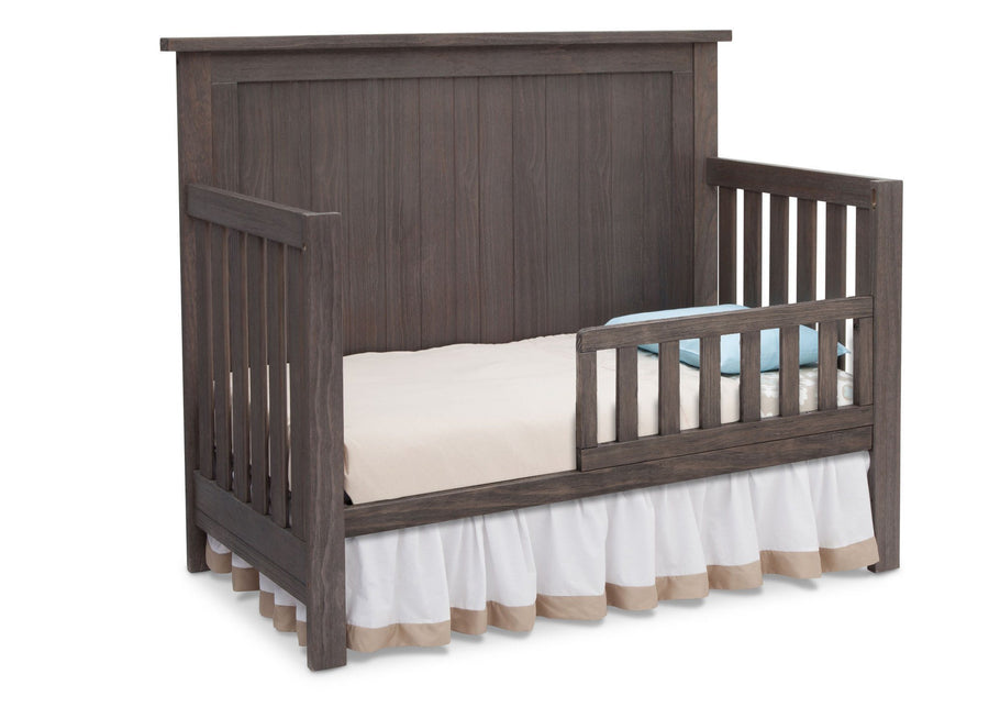 Serta Rustic Grey (084) Northbrook 4-in-1 Crib, Side View with Toddler Bed Conversion a3a 5-Northbrook 4-in-1 Crib