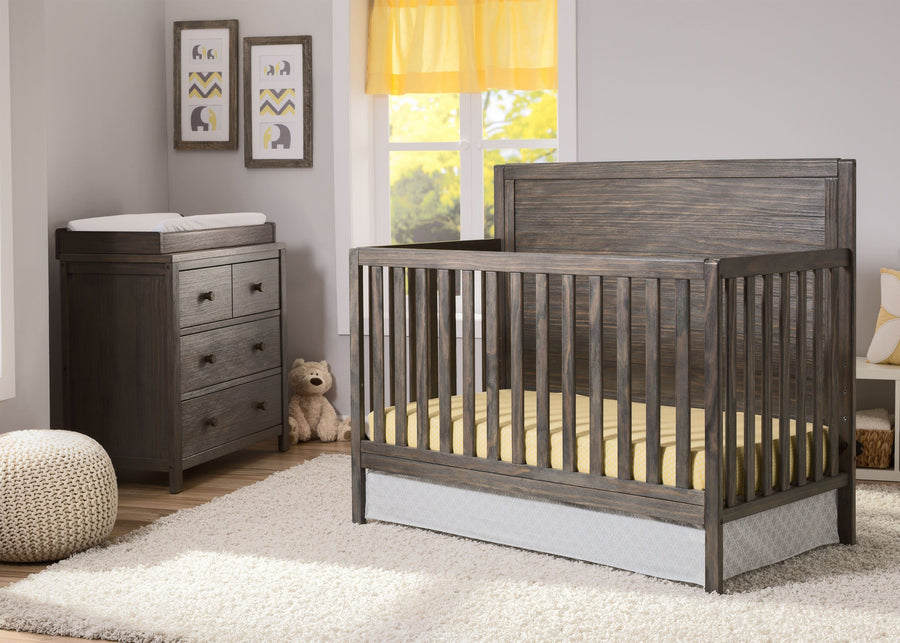 Serta Rustic Grey (084) Cambridge 4-in-1 Convertible Crib, Room View a1a 2-Cambridge 4-in-1 Convertible Crib