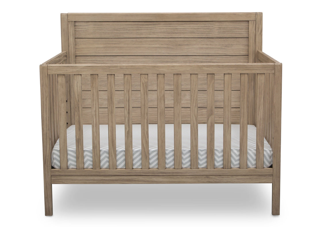 Serta Rustic Driftwood (112) Cambridge 4-in-1 Convertible Crib, Front View b2b