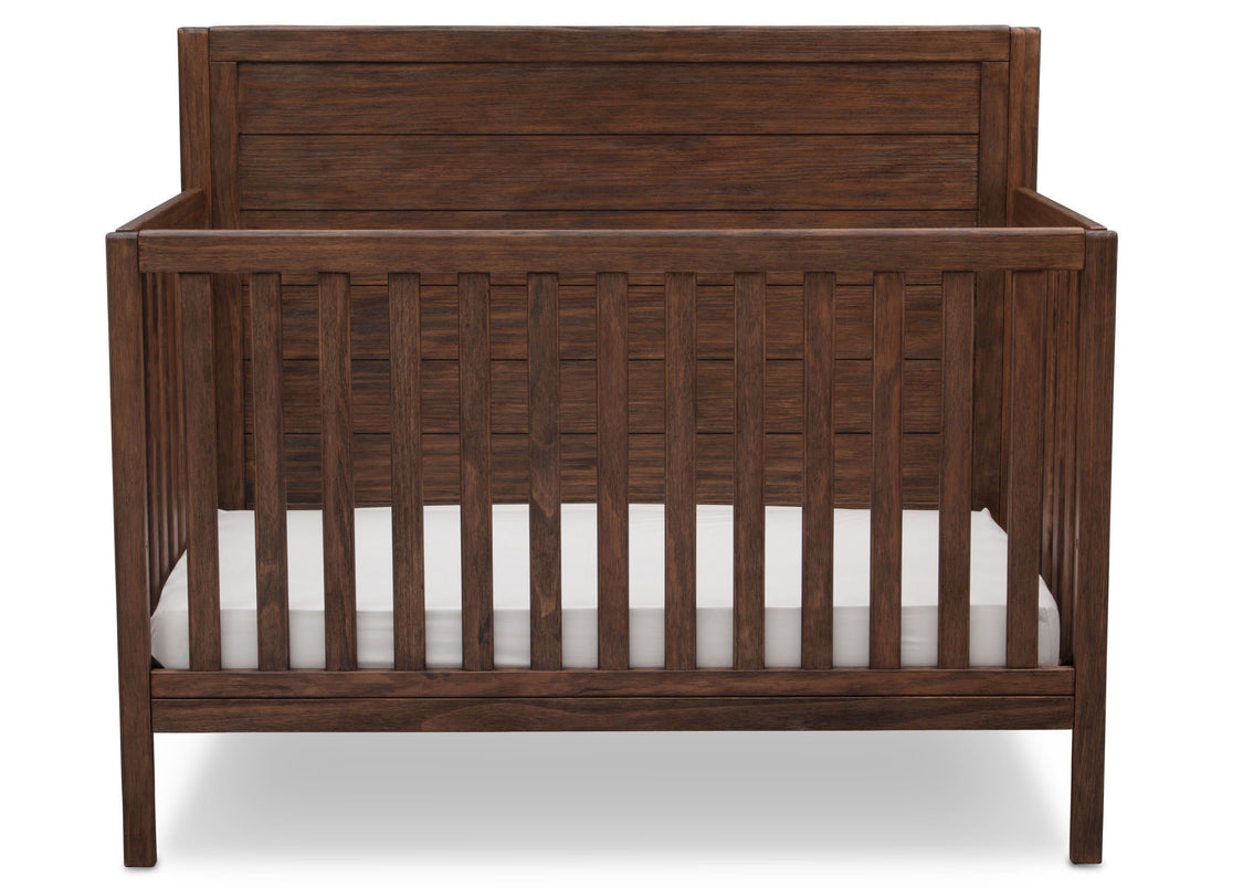 Serta Rustic Oak (229) Cambridge 4-in-1 Convertible Crib, Front View c2c