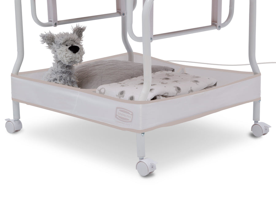 Simmons Kids® Silent Auto Gliding Deluxe Bassinet Embossed Paisley (2282) 4-Simmons Kids® Silent Auto Gliding Deluxe Bassinet
