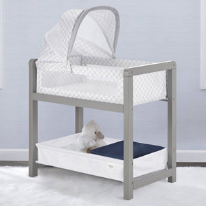 Classic Deluxe Wood Bedside Bassinet Sleeper Grey (2130) 6-Classic Deluxe Wood Bedside Bassinet Sleeper