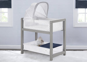 Classic Deluxe Wood Bedside Bassinet Sleeper Grey (2130) 0-Classic Deluxe Wood Bedside Bassinet Sleeper