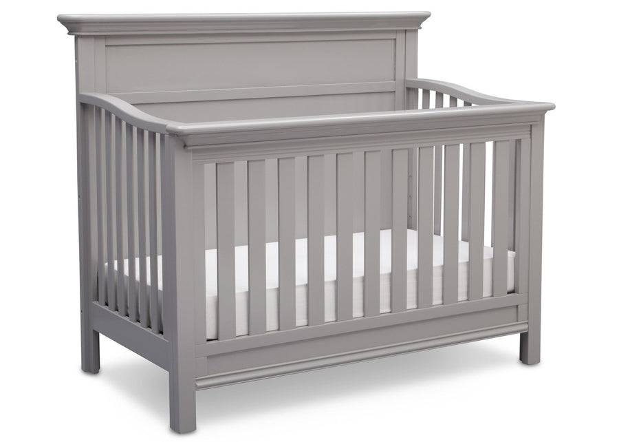 Serta Grey (026) Fairmount 4-in-1 Crib, Side View with Crib Conversion b4b 10-Fairmount 4-in-1 Crib