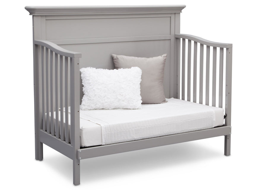 Serta Grey (026) Fairmount 4-in-1 Crib, Side View with Day Bed Conversion b6b 13-Fairmount 4-in-1 Crib