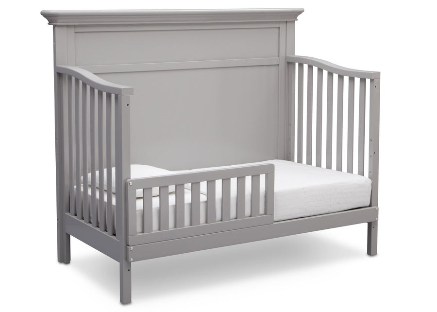 Serta Grey (026) Fairmount 4-in-1 Crib, Side View with Toddler Bed Conversion b5b 12-Fairmount 4-in-1 Crib