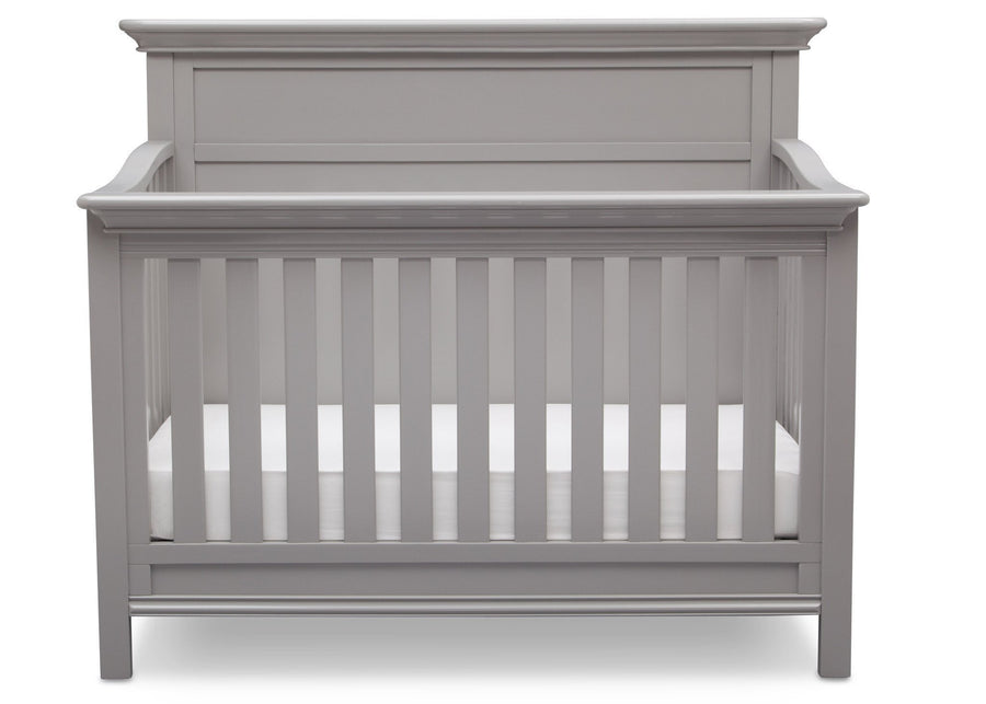 Serta Grey (026) Fairmount 4-in-1 Crib, Front View with Crib Conversion b3b 11-Fairmount 4-in-1 Crib