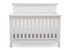 Serta Bianca White (130) Fairmount 4-in-1 Crib, Front View with Crib Conversion a3a 4-Fairmount 4-in-1 Crib