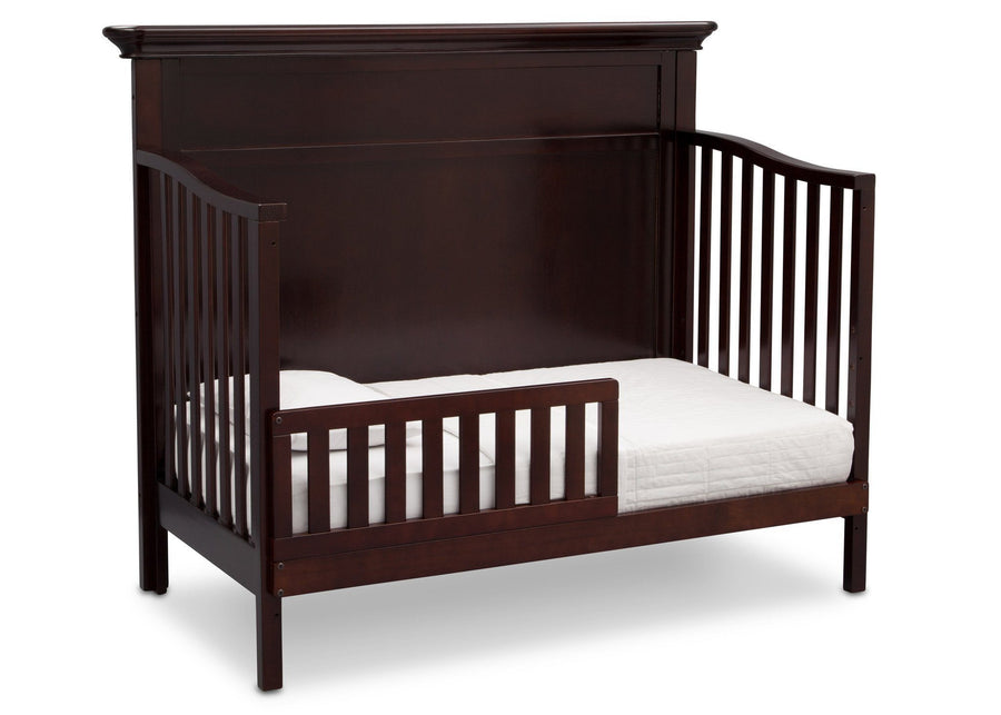 Serta Dark Chocolate (207) Fairmount 4-in-1 Crib, Side View with Toddler Bed Conversion c5c 19-Fairmount 4-in-1 Crib