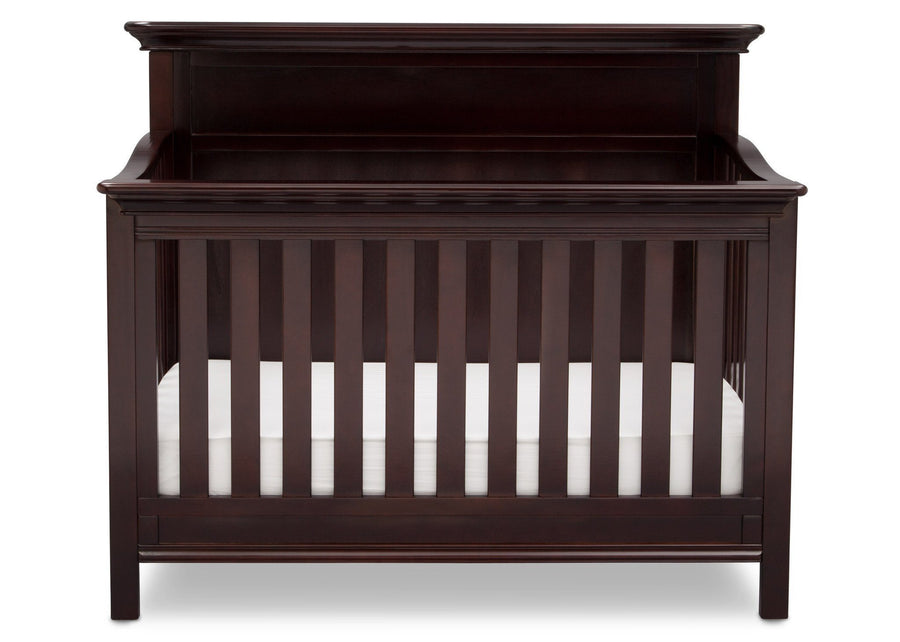 Serta Dark Chocolate (207) Fairmount 4-in-1 Crib, Front View with Crib Conversion c3c 18-Fairmount 4-in-1 Crib