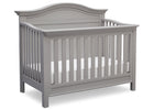 Serta Grey (026) Bethpage 4-in-1 Crib, Side View with Crib Conversion a4a 3-Bethpage 4-in-1 Crib