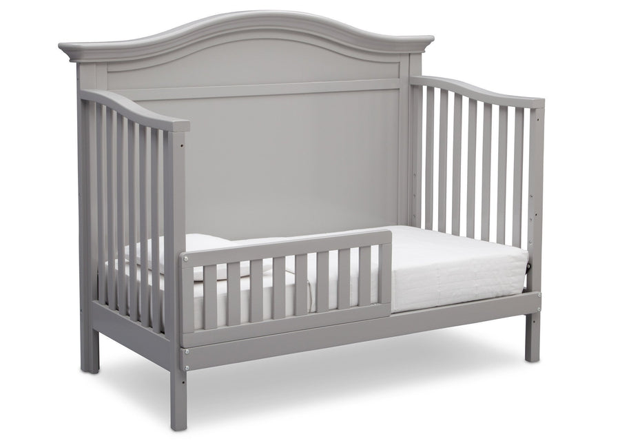 Serta Grey (026) Bethpage 4-in-1 Crib, Side View with Toddler Bed Conversion a5a 5-Bethpage 4-in-1 Crib